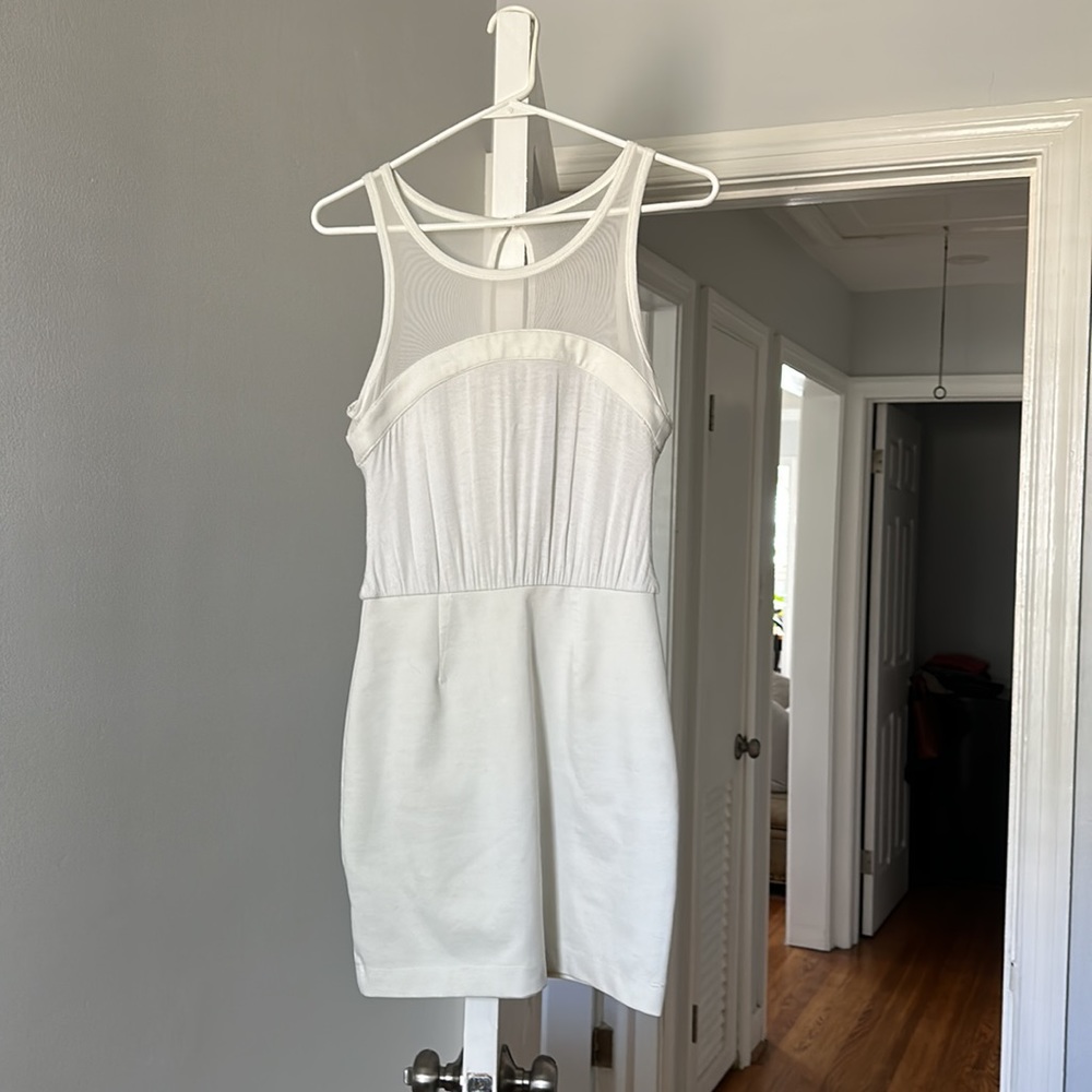 BCBGeneration mesh white bodycon dress!